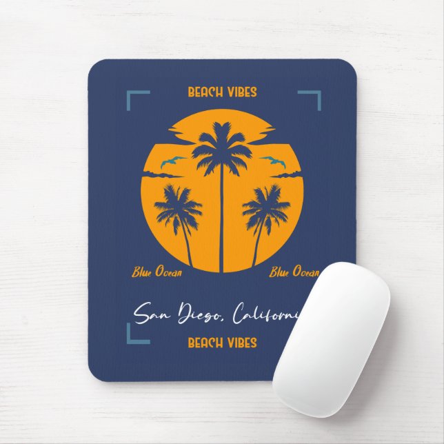 Mousepad Beach Vibes San Diego (Com mouse)