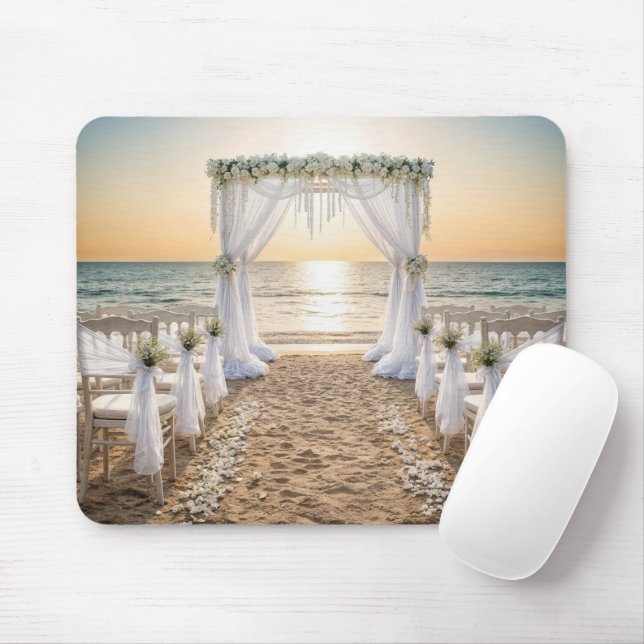 Mousepad Beach Wedding Arch With Sunset Sky (Com mouse)