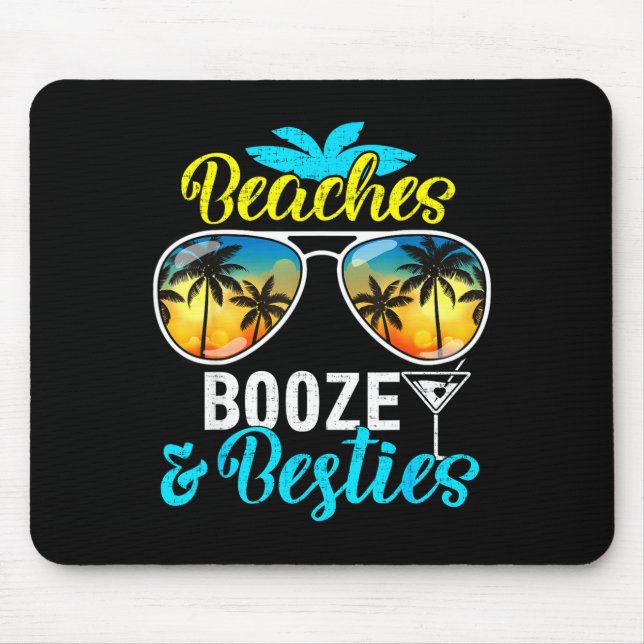 Mousepad Beaches booze besties girls trip 2026 florida (Frente)