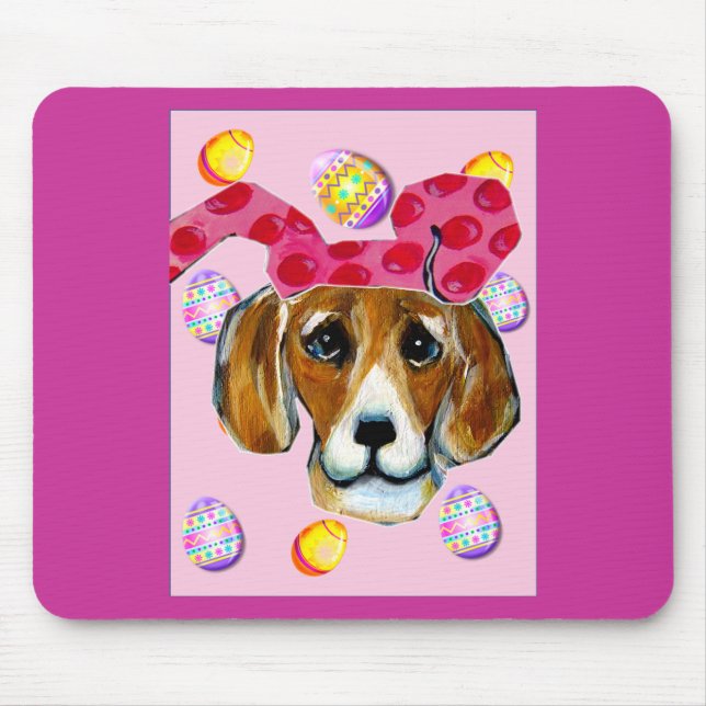MOUSEPAD BEAGLE COELHO DE PÁSCOA (Frente)