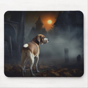 Mousepad Beagle Halloween Assustador