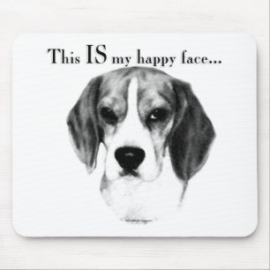 Mousepad Beagle Happy Face