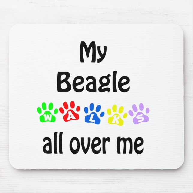 Mousepad Beagle Walks Design (Frente)
