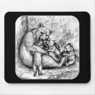 Mousepad Bear Family