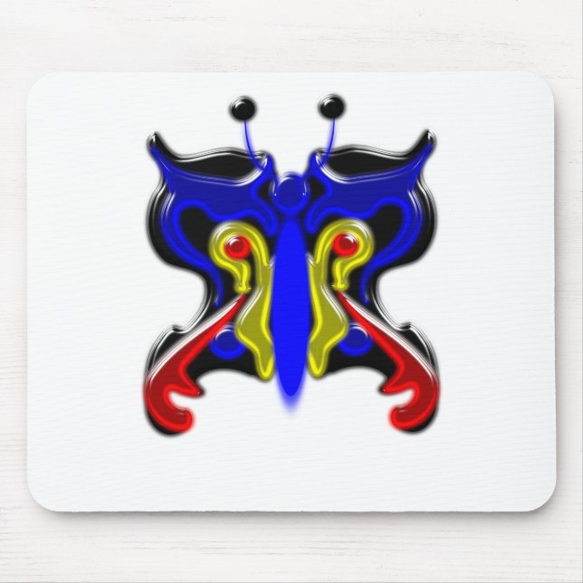 Mousepad Beautiful butterfly icon glass (Frente)