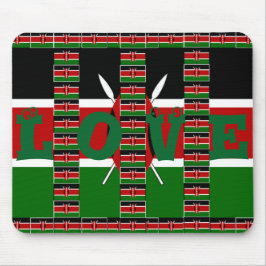 Mousepad Beautiful Pretty Uniquely Black Red Green