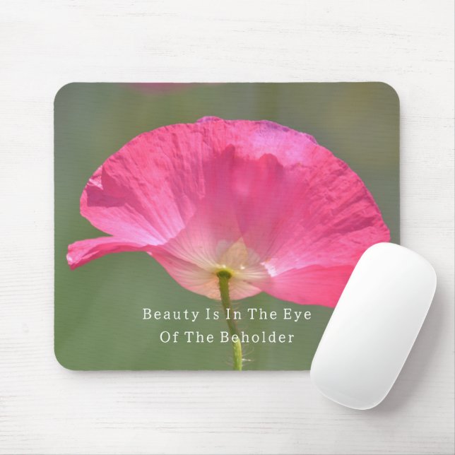 Mousepad Beauty is Pink Iceland Poppy (photography by me) (Com mouse)
