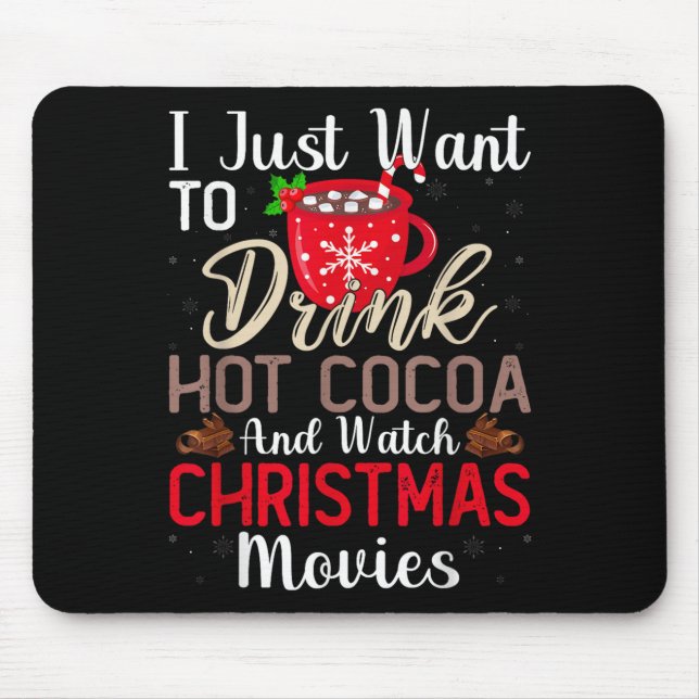 Mousepad Beba Chocolate Quente E Assista Filmes De Férias E (Frente)