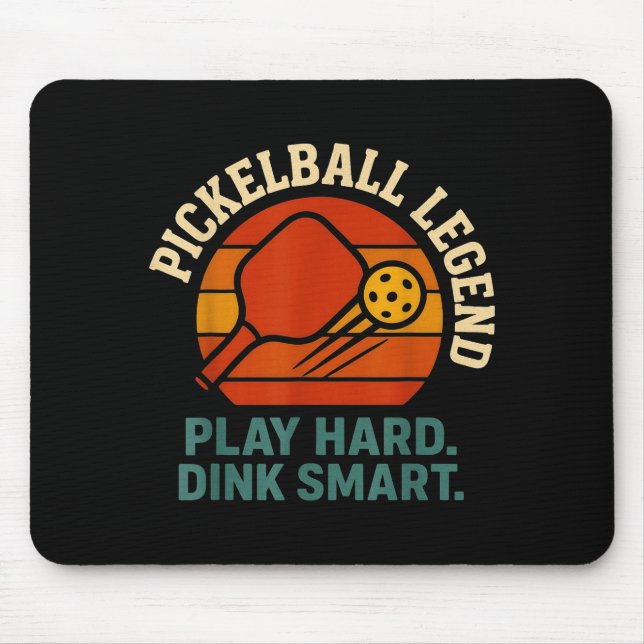 Mousepad Beba responsavelmente retro pickleball engraçado v (Frente)
