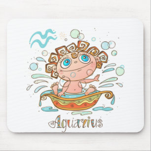 Mousepad Bebê Cartoon de Aquário