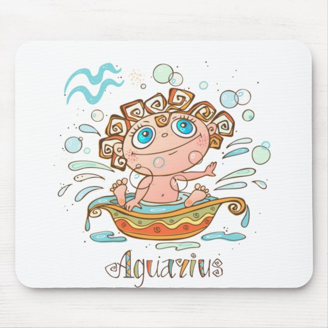 Mousepad Bebê Cartoon de Aquário (Frente)