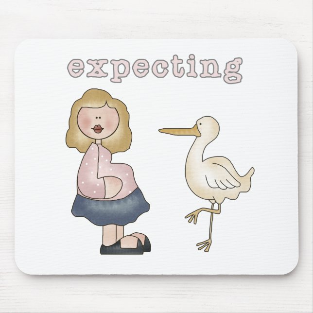 Mousepad Bebê esperado - Camisetas e presentes (Frente)