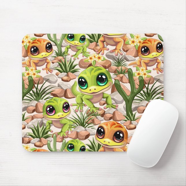Mousepad Bebê Geckos Personagens de desenho animados (Com mouse)