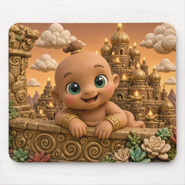 Mousepad Bebê Gênio Fofo, Mitológico (Frente)