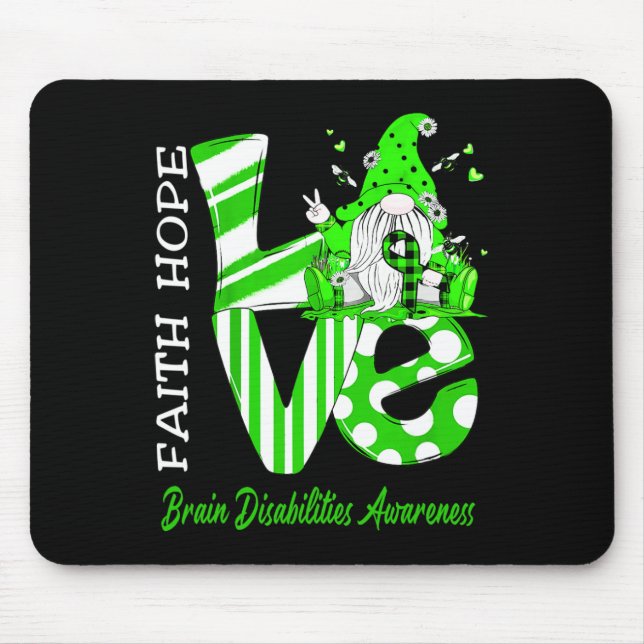 Mousepad Bebê Gnomo Ama Deficiência Cerebral Sensibilização (Frente)