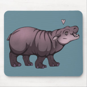 Mousepad Bebê Hipopótamo Pigmeu