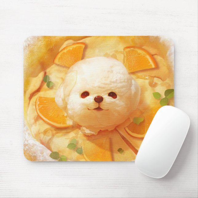 Mousepad Bebê holandês Pancake com Sorvete de Cachorro Cach (Com mouse)