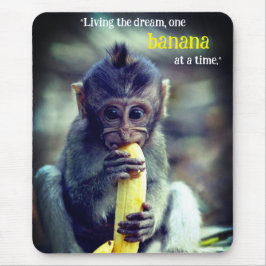 Mousepad Bebê Macaco Comendo Banana