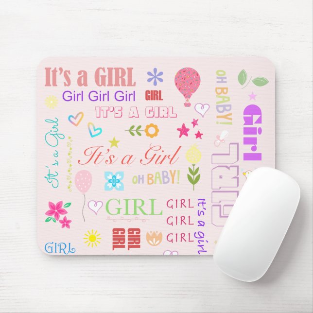 Mousepad Bebê Menina (Com mouse)