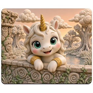 Mousepad Bebê Unicórnio Fofo, Mitológico