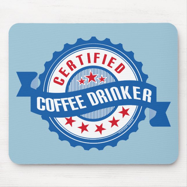 Mousepad Bebedor certificado do café (Frente)