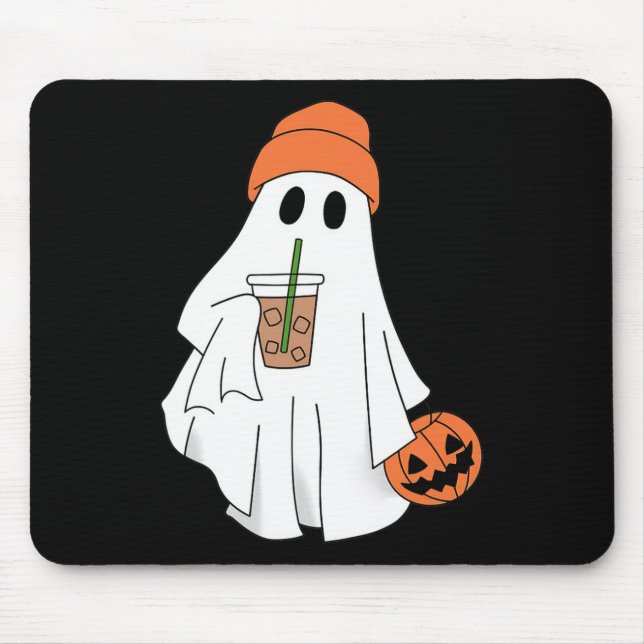 Mousepad Bebendo Fantasma Café Ghost Gelo Café M (Frente)