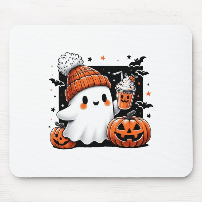 Mousepad Bebendo Fantástico Café de Café Halloween (Frente)