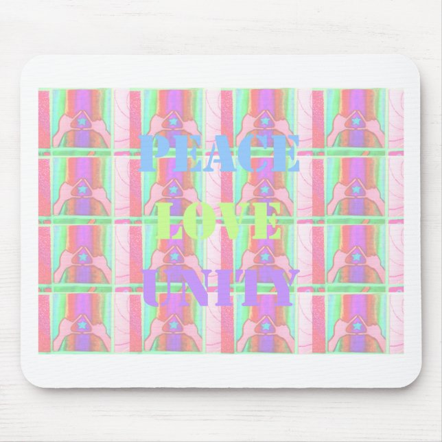 Mousepad Bebês Crianças Paz Amor Unidade Hakuna Matata desi (Frente)