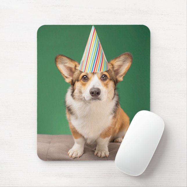 Mousepad Bebês Mais Pobres | Corgi Birthday Puppy (Com mouse)