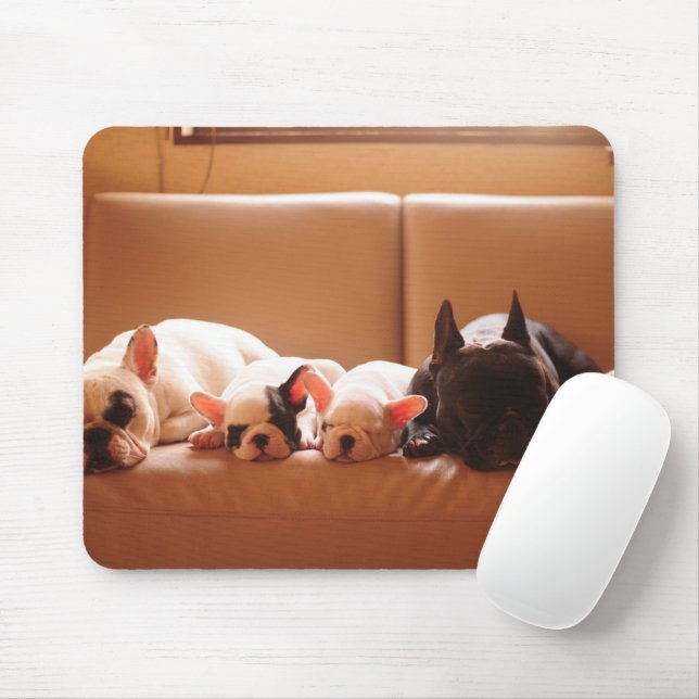 Mousepad Bebês Mais Pobres | Família Buldogue Francesa (Com mouse)