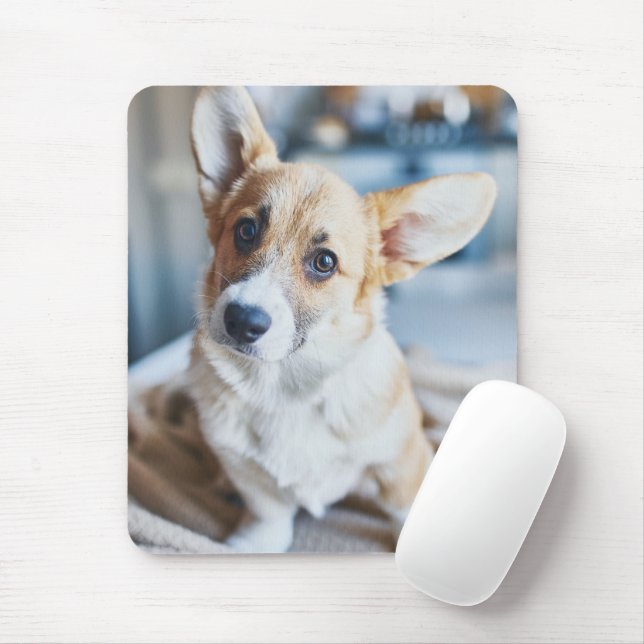 Mousepad Bebês Mais Pobres | Inclinação da cabeça de Corgi (Com mouse)
