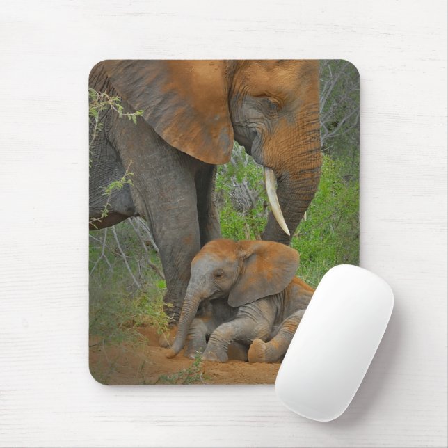 Mousepad Bebês Mais Pobres | Mamãe Elefante e Bebê (Com mouse)
