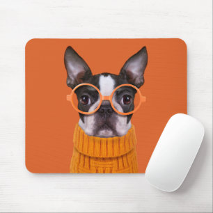 Mousepad Bebês Mais Pobres Orange Boston Terrier