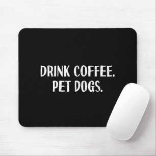 Mousepad Bebida Divertida Café Animais de Estimação Cães Fo