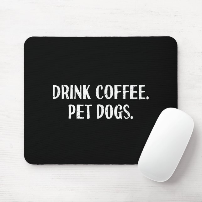 Mousepad Bebida Divertida Café Animais de Estimação Cães Fo (Com mouse)