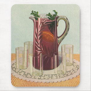 Mousepad Bebidas e Drinks Vintage, Jarra de Sangria