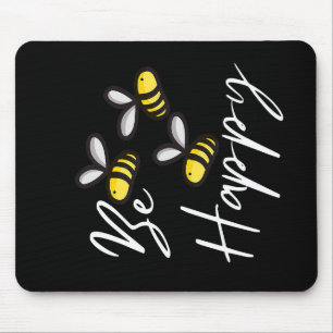 Mousepad Bee Happy Bee Gifts, Eu Amo Abelhas, Presente De A