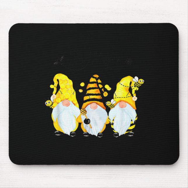 Mousepad Bee Happy Bee Gnome Spring  (Frente)
