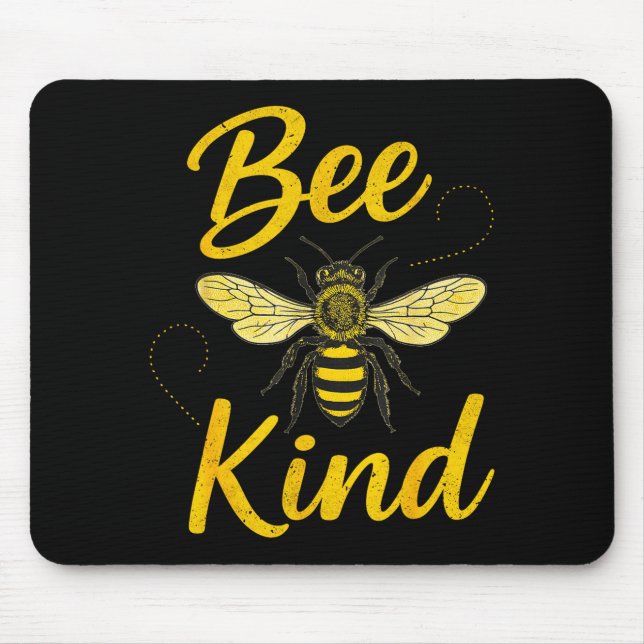 Mousepad Bee Kind Sitive Quote Cute Funny Design For Kids  (Frente)