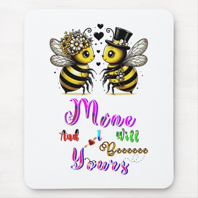 Mousepad Bee Mine And I Will Bee Yours (Frente)