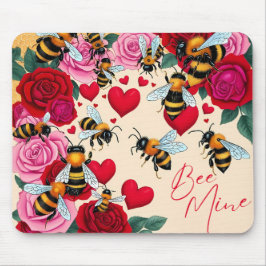 Mousepad Bee Mine Romântica Design