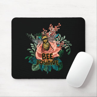 Mousepad Bee Positive Floral Vibes