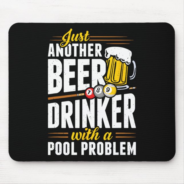 Mousepad Beer Beer Snooker Com Reprodutor De Piscina Com Pr (Frente)