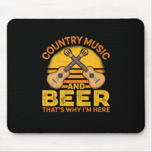 Mousepad Beer Drinker Country Music E Beer Birthday