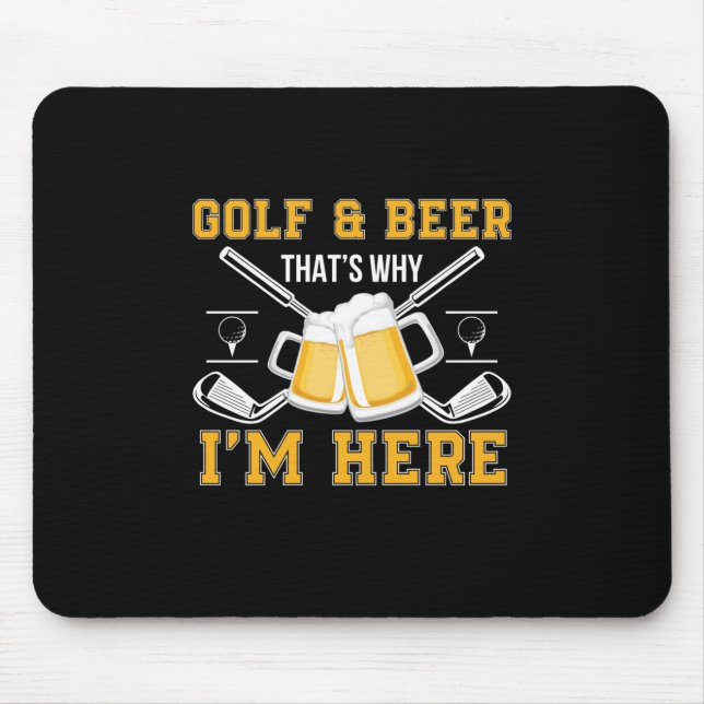 Mousepad Beer Drinker Golf E Beer Aniversário (Frente)