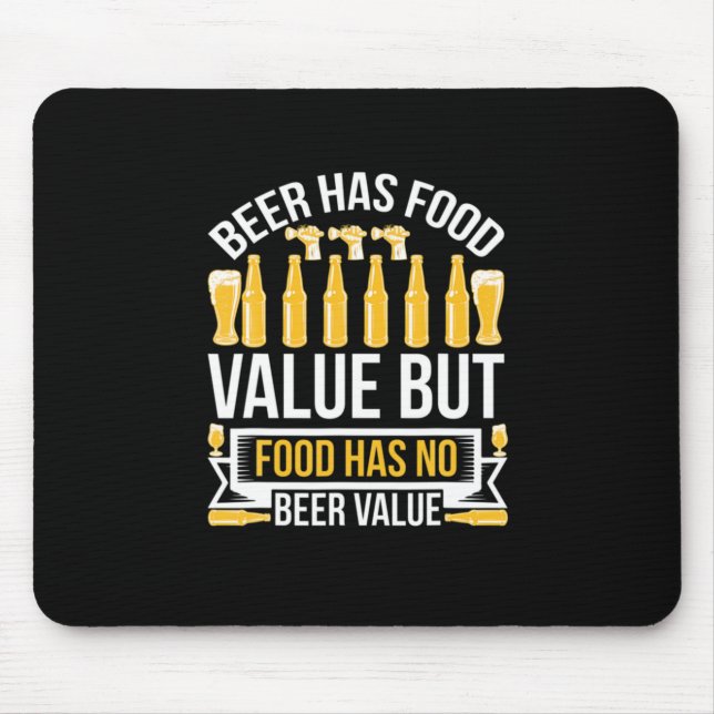 Mousepad Beer Tem Valor Comida Aniversário (Frente)