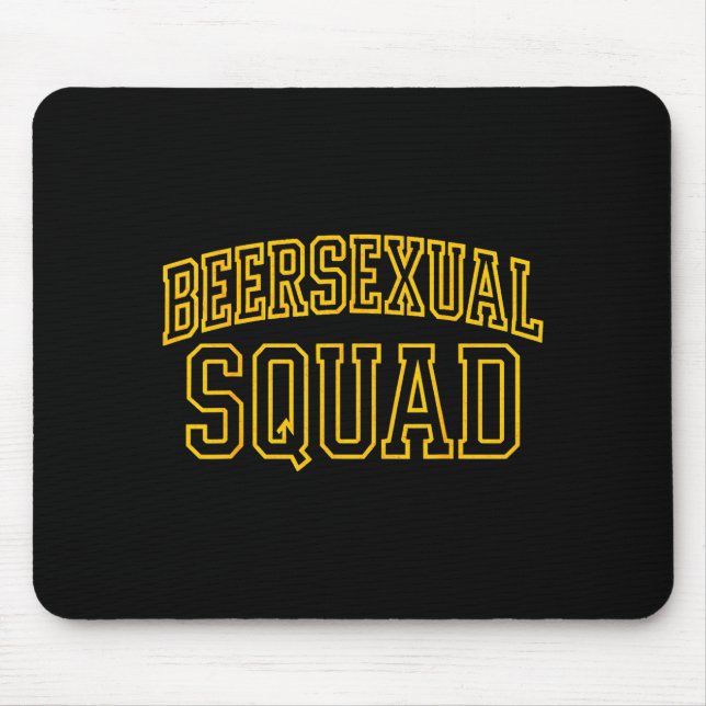 Mousepad Beerual Squad Matching Group Bachelor Party Design (Frente)