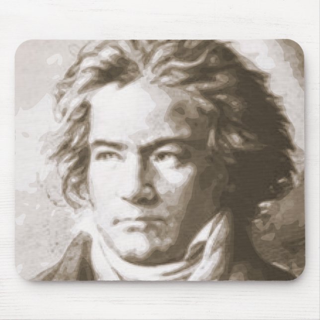 Mousepad Beethoven Na Sepia (Frente)