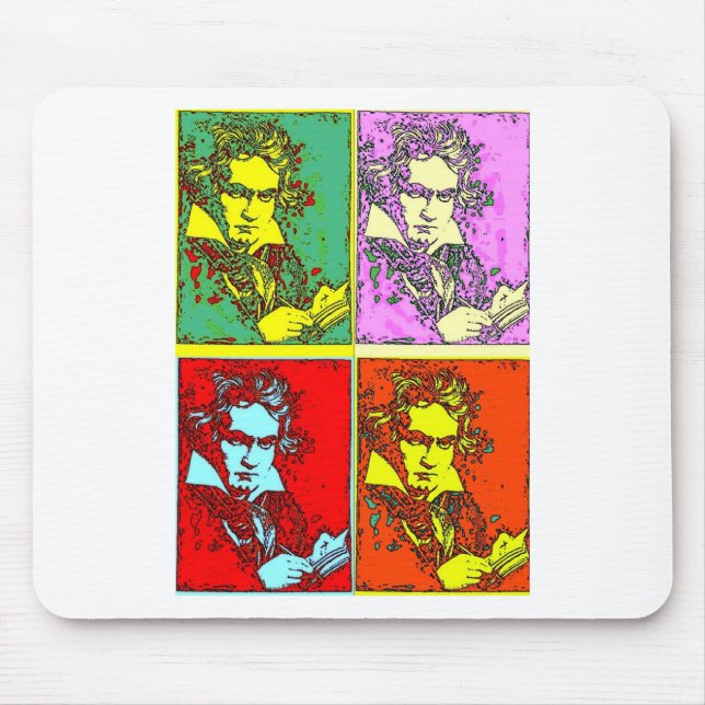 Mousepad Beethoven, pop-art (Frente)
