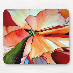 Mousepad Begônia arco-íris arte original aquarela flor
